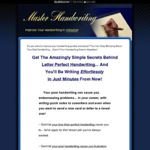 Improve Your Handwriting In Minutes! 75% Comm!