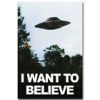 The X-Files I Want To Believe TV Art Silk Fabric Poster 12×18 24×36 inch