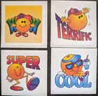 Vintage Scratch & Sniff Reward Stickers ORANGE