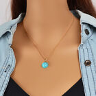 Bohemian Jewelry Gold Chain Round Turquoise Pendant Necklace Ethnic Accessories Bohemian Jewelry Gold Chain Round Turquoise Pendant Necklace Ethnic Accessories