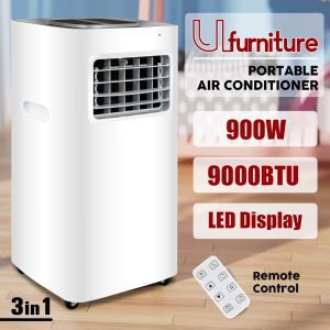 3in1 900W Air Conditioner Mobile Cooler Caravan Portable Dehumidifier 9000BTU
