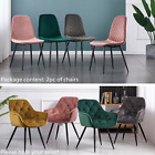 AINPECCA 2x Dining Chairs Velvet Chair Metal Legs Kitchen Home Cafe AINPECCA 2x Dining Chairs Velvet Chair Metal Legs Kitchen Home Cafe