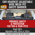 Car Headrest Adjustable Wire Mesh Pet Safety Barrier Black Dog