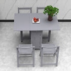 Dining Table and 4 Chairs Set Folding Kitchen Table Home Decor Space Saving