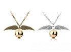 Harry Potter Golden Snitch Necklace Pendant Quidditch Match Wings Gold & Silver Harry Potter Golden Snitch Necklace Pendant Quidditch Match Wings Gold & Silver
