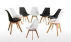 Padded Retro Replica Dining Chairs Cafe Kitchen Beech Chair Cafe Kitchen Black/W Padded Retro Replica Dining Chairs Cafe Kitchen Beech Chair Cafe Kitchen Black/W