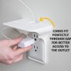 Power Perch Outlet Shelf Solid White Plastic Mount Phone Tablet Charge Device