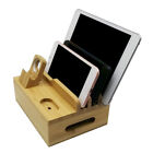 Stand Storage Solid Charging Station Multiple Device Tablet Phone Bamboo Holder Stand Storage Solid Charging Station Multiple Device Tablet Phone Bamboo Holder