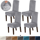 Stretch Velvet Dining Chair Covers Slipcover Wedding Cover 1/4/6/8Pcs Removable Stretch Velvet Dining Chair Covers Slipcover Wedding Cover 1/4/6/8Pcs Removable