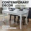 vidaXL Dining Table 116x66x76cm High Gloss White Kitchen Furniture Rectangular