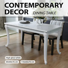 vidaXL Dining Table 116x66x76cm High Gloss White Kitchen Furniture Rectangular vidaXL Dining Table 116x66x76cm High Gloss White Kitchen Furniture Rectangular
