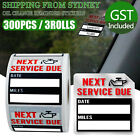 300PCS Oil Change Service Reminder Sticker Clear Window Stickers Adhesive Label
