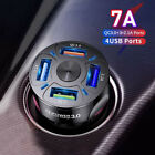 4USB Ports Car Charger Adapter LED Display QC 3.0 Fast Charging Accessories 4USB Ports Car Charger Adapter LED Display QC 3.0 Fast Charging Accessories