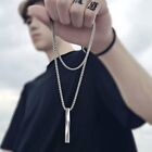 Stainless Steel Punk Men Simple Pendant Necklace Long Chain Women Jewelry Gift Stainless Steel Punk Men Simple Pendant Necklace Long Chain Women Jewelry Gift