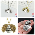 Sunflower You Are My Sunshine Open Locket Pendant Gold/Silver Necklace chain