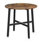 Vasagle Round Kitchen Dining Table Industrial Style Rustic Brown and Black Vasagle Round Kitchen Dining Table Industrial Style Rustic Brown and Black